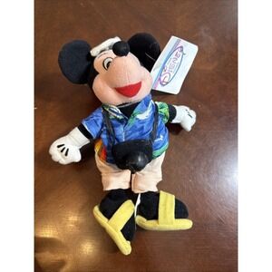 Mickey Mouse Plush Tourist Toy The Disney Store 9" Mini Bean Bag Plush with Tags